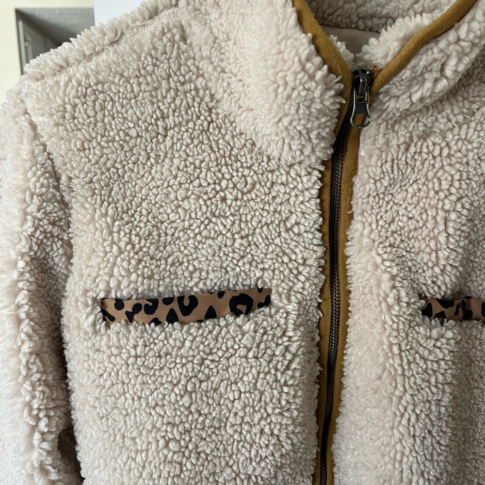 Cream Sherpa Jacket